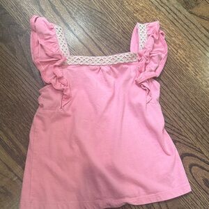 Janie and Jack Pink Ruffle Tank Top